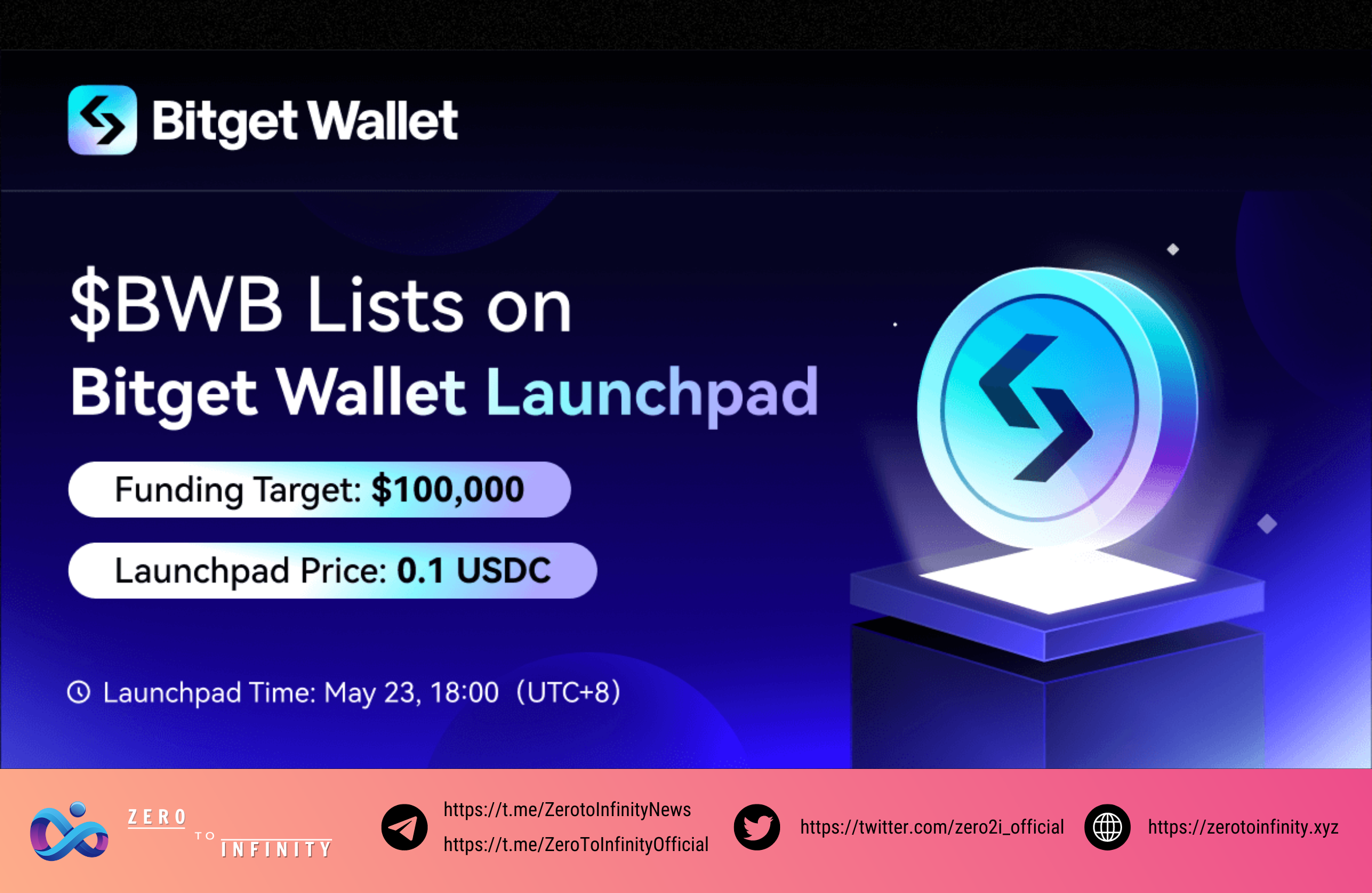 Launchpad token chính thức của Bitget Wallet sắp diễn ra! Nhanh tay đăng ký $BWB